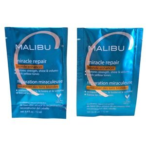 Malibu Miracle Repair Blonde Enhancer Sachets 2 Count 0.4 fl oz